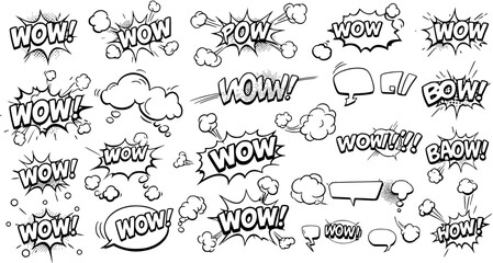 WoW  Comic book explosion sound effect, Comic Speech Bubble
