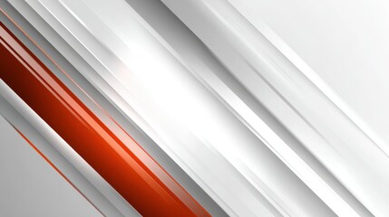 Fototapeta premium Vibrant orange white diagonal stripes forming sleek geometric pattern, representing modern corporate aesthetic with dynamic energy and contemporary visual impact