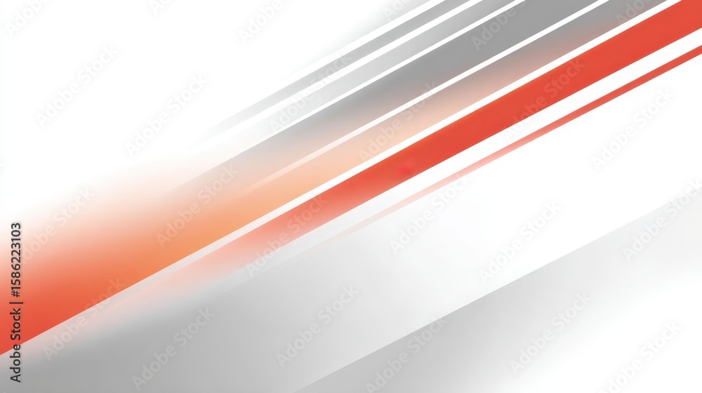 Poster diagonal red and grey lines dynamically intersecting, generating geometric abstract pattern represen