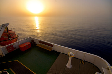 View of the bridge wings of a ship