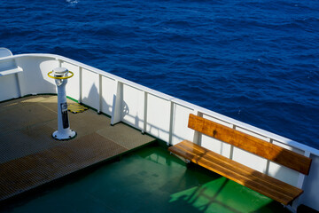 View of the bridge wings of a ship