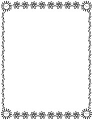Sunflower Borders frames. Flower Frame. Hand-Drawn borders. Doodle Borders Frames. Perfect for invitations, worksheets, weddings, and printable.