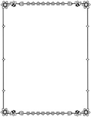 Sunflower Borders frames. Flower Frame. Hand-Drawn borders. Doodle Borders Frames. Perfect for invitations, worksheets, weddings, and printable.