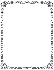 Sunflower Borders frames. Flower Frame. Hand-Drawn borders. Doodle Borders Frames. Perfect for invitations, worksheets, weddings, and printable.