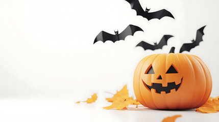 Naklejka premium Bats are nocturnal creatures with leathery wings, flying swiftly through the night sky. They navigate by echolocation, often linked to caves, Halloween, and mysterious, spooky 