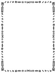 Floral frame. Doodle flower border. Leaf frame. Spring frame. Summer borders. Hand drawn borders clipart. png. Educational borders and frames. Teacher school border design. 
