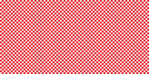 Obraz premium Red and white checkered pattern. Racing flag isolated on white.