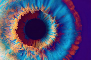 close up of a blue eye