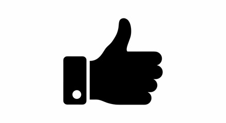 Thumb up hand gesture vector illustration for social media network communication success concept