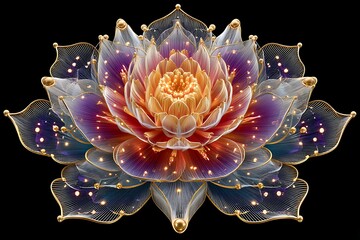 Luxurious petal symmetry with ornate flair high resolution picture