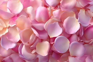 Rose petals background. Romantic background, suitable for Valentine’s Day, skin care, cosmetics and spa treatments. Rose petal texture. Wedding invitations, beauty ads, or romantic promotional designs