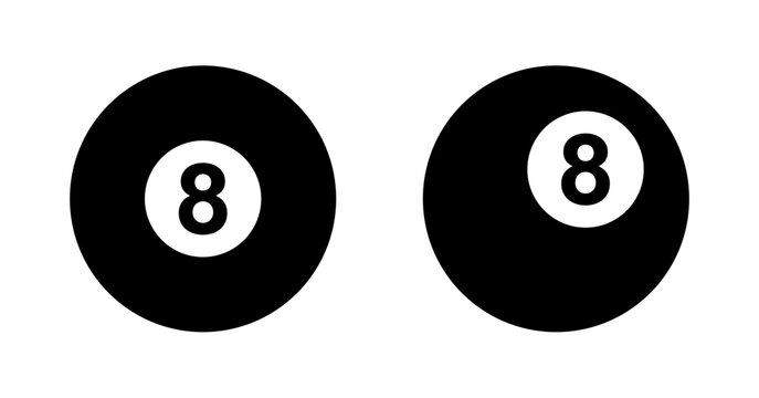 Billiards eight ball icon