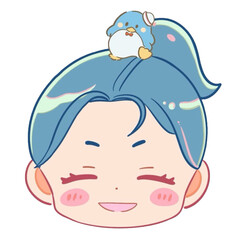 Obraz premium Girl smile template