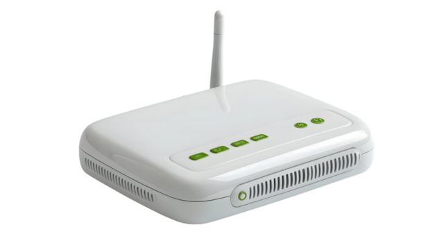 Modem, isolate on white background 