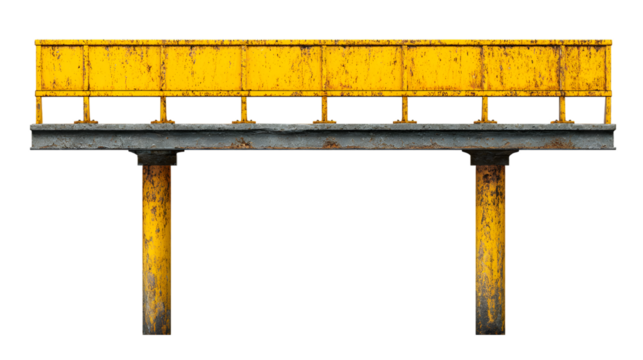 Narrow Bridge sign, isolated on white background  - Powered by Adobe