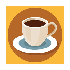 Coffee cup on saucer