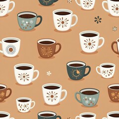 Obraz premium coffee, cup, tea, vector, cafe, drink, mug, set, illustration, icon, espresso, hot, cappuccino, beverage, latte, symbol, food, mocha, caffeine, sign, restaurant, design, icons, steam, silhouette