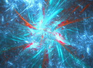 Fractal colored abstract on black background