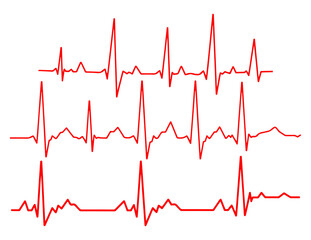 heart rate pulse graph vector illustration


