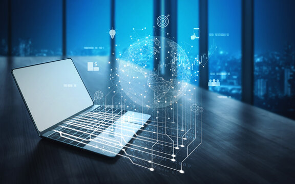 Global business network connecting digital economy and data exchange. Global business expands market, business shares data, global drives finance, and global business supports insight. Vouch