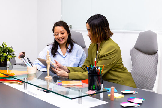 Consulting session in a modern office setting