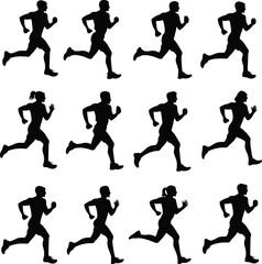 Abstract geometric shapes with vibrant color palette and clean lines isolated on white background isolated on transparent background silhouette