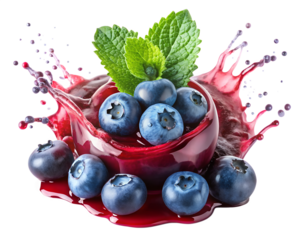 blueberries and raspberries isolated on white background. PNG Transparent file type with high definition quality And vibrant color grading Available.