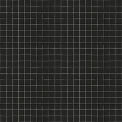 Simple hand drawn grids note seamless pattern, school paper, math page, white on black
