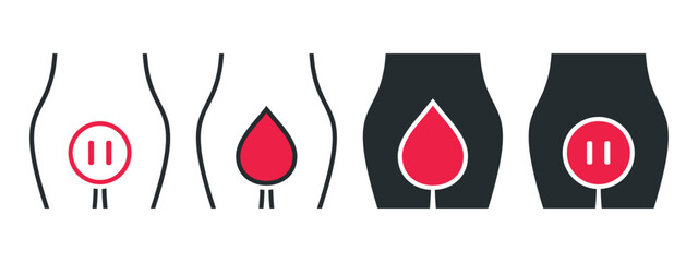 Menstrual period and menopause icon. Illustration vector