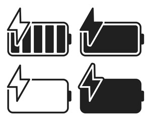 Fast charging battery icon. Illustration vector