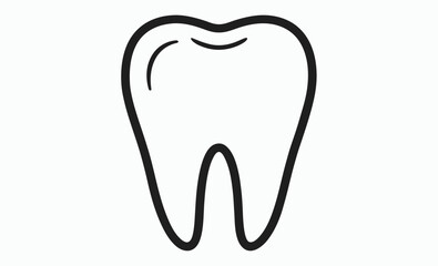 Tooth icon silhouette, dental shape silhouette, tooth vector icon, tooth silhouette vector, Black tooth shape symbol 