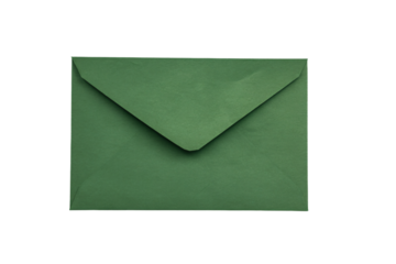 a green envelope with a white background