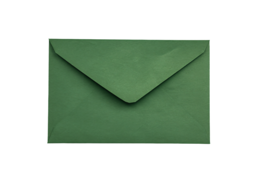 a green envelope with a white background - Powered by Adobe