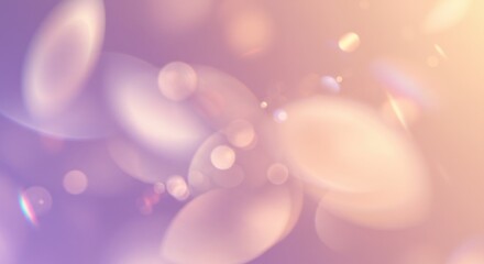 Abstract purple pink gradient background with soft bokeh circles and dreamy light effects. Romantic blurred lights creating elegant atmosphere. Beauty products, cosmetics, spa services, wedding
