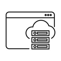 Cloud Server Web Access Editable Stroke Icon