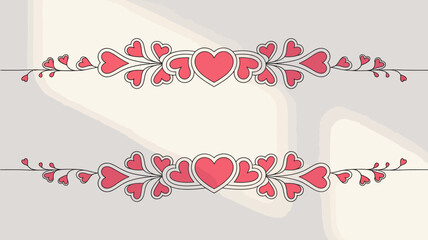 Love's Floral Embrace: Delicate floral arrangements, adorned with heart-shaped elements, intertwine gracefully. The soft color palette adds to the image's serene atmosphere and romantic aura.