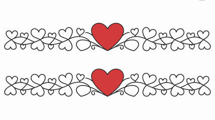 Heart Border Design: Elegant and romantic heart border design, perfect for wedding invitations, Valentine's Day cards, and other romantic projects.
