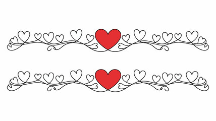 Romantic Elegance: a captivating visual of two symmetrical ornaments, each intricately adorned with delicate heart motifs, conveying messages of affection and unity.