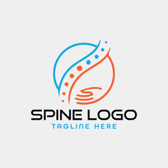 Obraz premium orthopedic spinal logo design vector