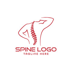 orthopedic spinal logo design vector