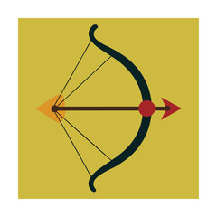 Fototapeta premium Bow arrow drawn