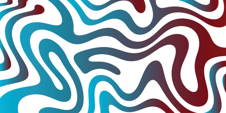 A seamless, vibrant abstract background featuring  swirling shapes. Abstract horizontal background . 60s, 70s retro style. Trendy vector illustration.