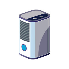 Fototapeta premium Vector Illustration of an Air Purifier Device for Clean Indoor Air Isolated on a White Background 