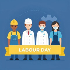 Diverse workers unite to celebrate labour day with a spirit of unity