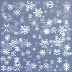 seamless pattern with snowflakes. blue background with snowflakes