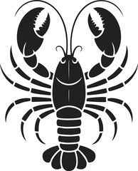 Lobster, crustacean, seafood delicacy, marine life representation, vintage engraved style illustration of a playful lobster with distinct claws and antennae