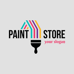 paint logo design vector