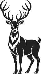 Fototapeta premium Reindeer, majestic stag with intricate antlers, symbol of wilderness and nature, perfect for wildlife lovers, decor, and outdoor enthusiasts