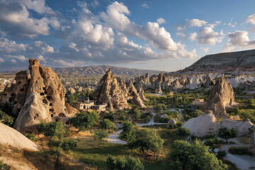 Fototapeta premium breathtaking summer landscapes from different countries showcasing natures monuments in their purest form