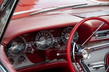 Selbstklebende Fototapeten Vintage Auto vintage car dashboard  © MarteJohannessen